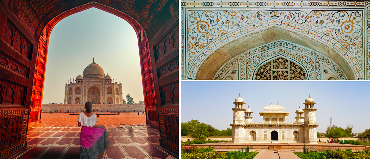 Take in the beauty of Taj Mahal